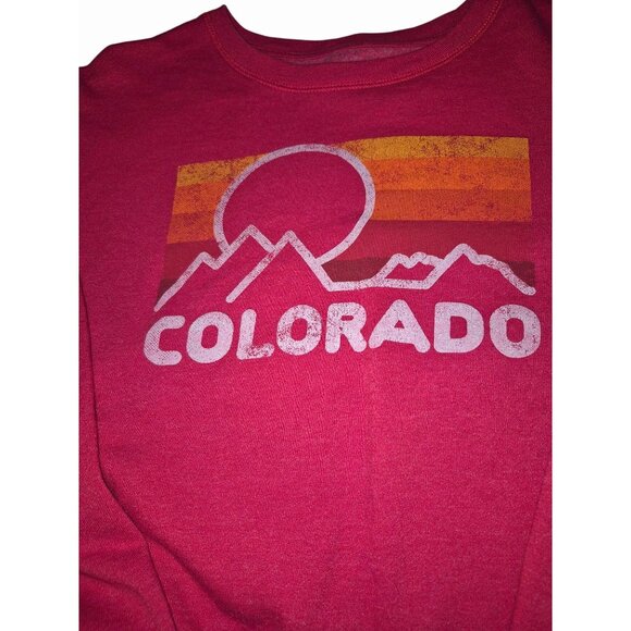 Colorado Graphic Red Sweatshirt By Home Free XL (16/18) 60% Cotton 40% Recycled - Picture 3 of 7